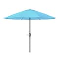 Nature Spring Patio Umbrella, Outdoor Shade with Easy Crank for Table, Deck, Balcony, Porch, Poolside, 9-foot (Blue) 397958SMS